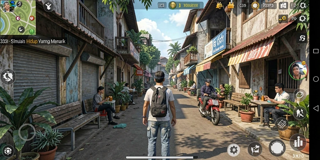 Tampilan gameplay simulasi yang menarik di 333I.