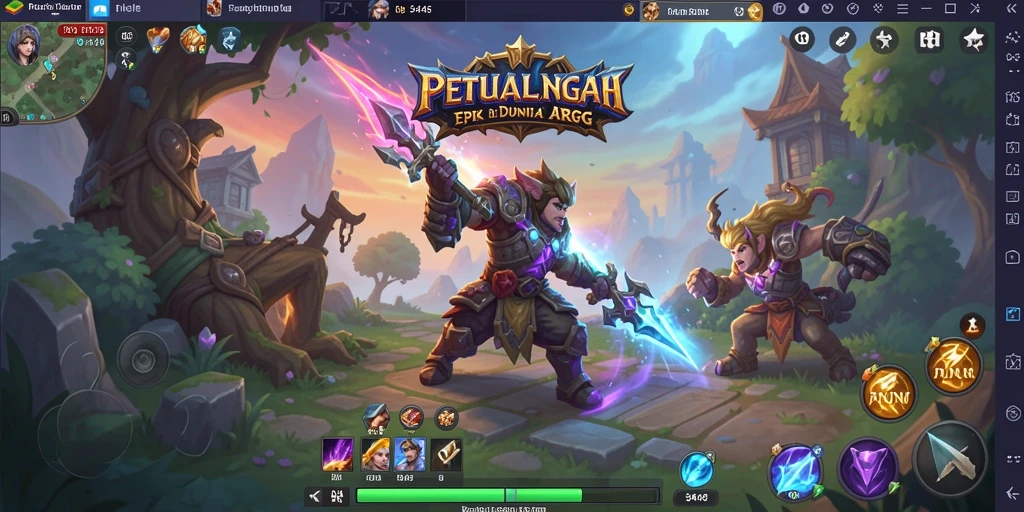 Screenshot gameplay ARPG dengan aksi pertempuran menarik di 3446.