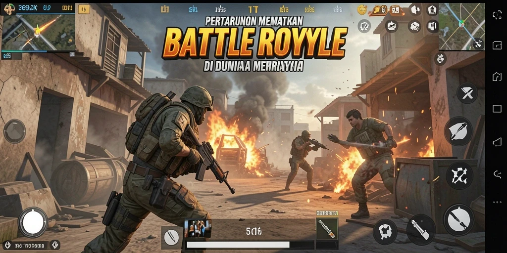 Tangkapan layar dari gameplay seru Battle Royale 369ZK.