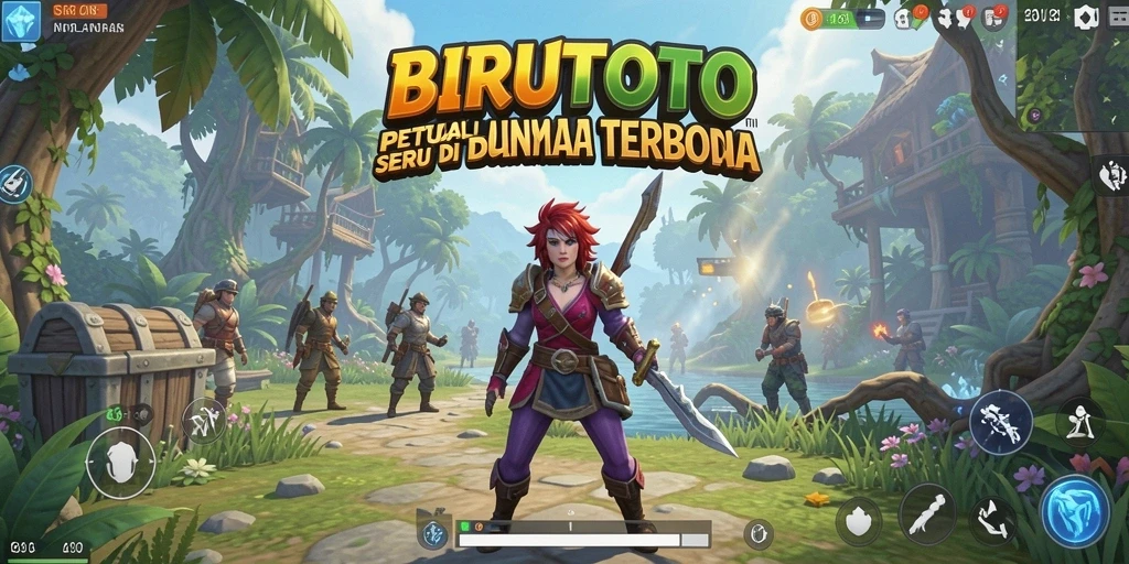 Tangkapan layar BIRUTOTO menampilkan keseruan eksplorasi dunia terbuka.