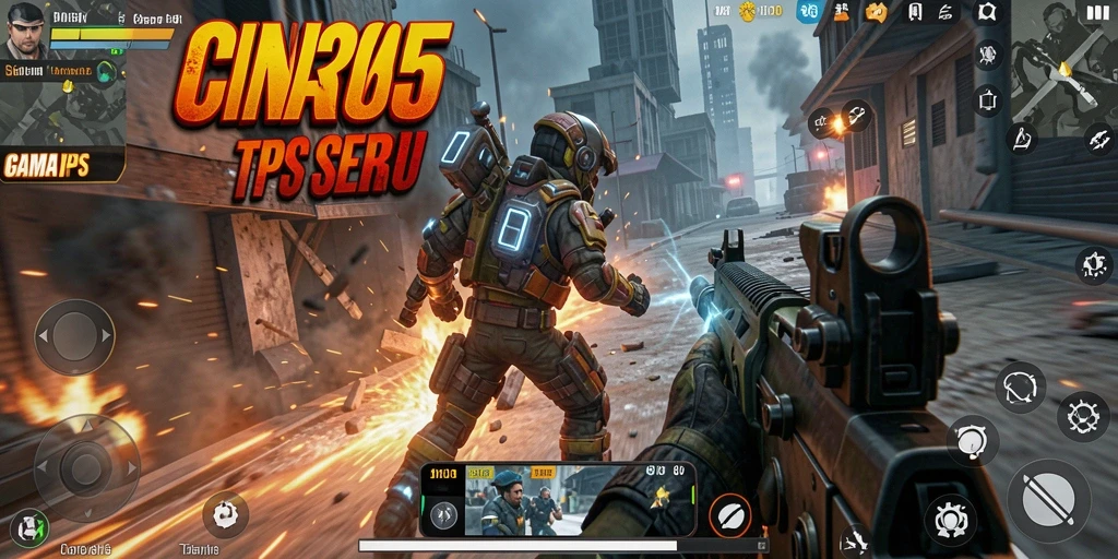 Tangkapan layar utama CINA365 yang menampilkan gameplay TPS yang seru.