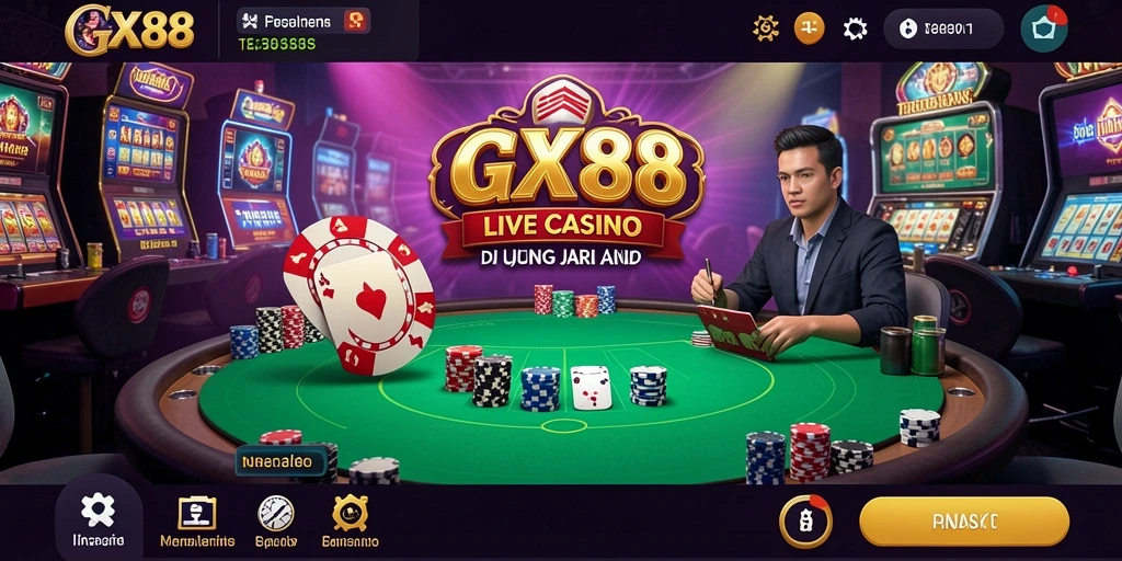 Tampilan gameplay Live Casino GX88 yang menegangkan dan interaktif.