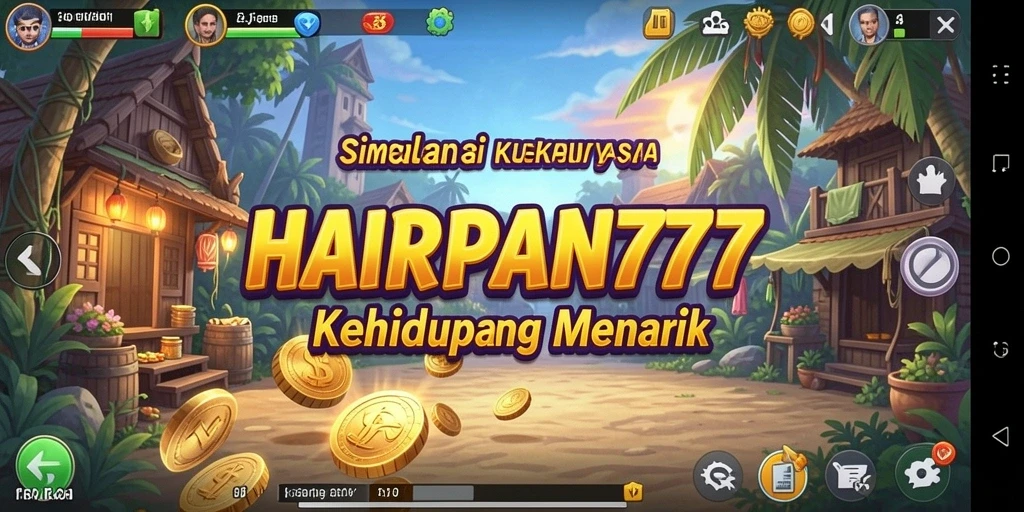 Screenshot utama gameplay HARAPAN777 dengan interaksi karakter yang seru.