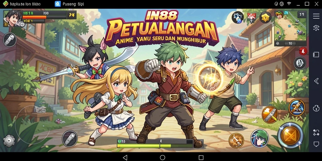 Tampilan gameplay IN88 yang memukau dengan karakter anime.