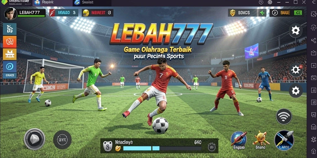 Screenshot gameplay LEBAH777 menampilkan aksi mendebarkan dalam permainan olahraga.