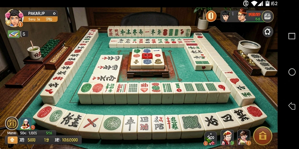 Tangkapan layar utama <strong>PAKARJP</strong> menunjukkan aksi permainan Mahjong yang seru.