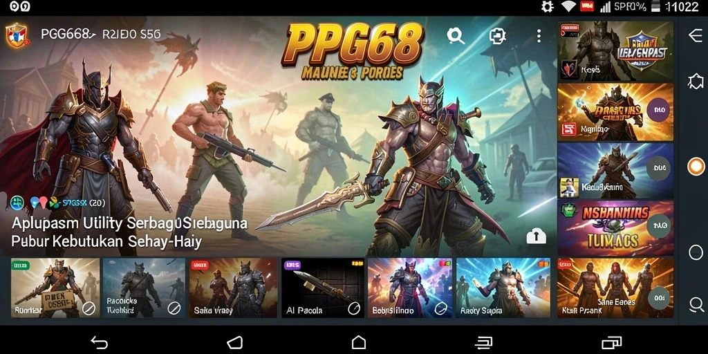 Tampilan antarmuka PGG68 yang intuitif dan modern.