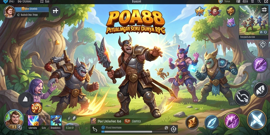 Tampilan gameplay POA88 dengan pertarungan seru dan eksplorasi dunia yang luas.