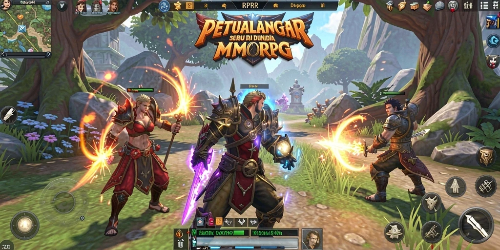 Screenshot gameplay RPRR menunjukkan petualangan seru dalam dunia MMORPG.