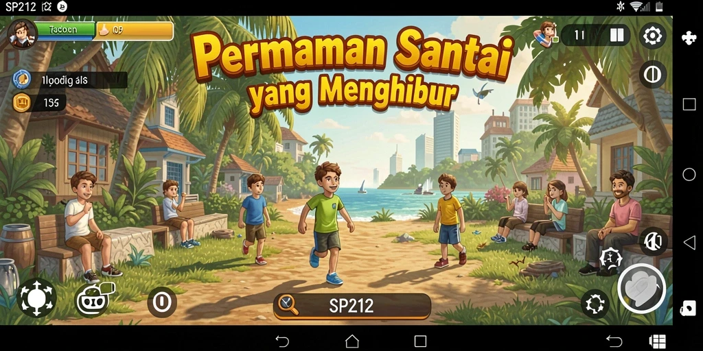 Tampilan gameplay SP212 yang menarik dan mencolok.