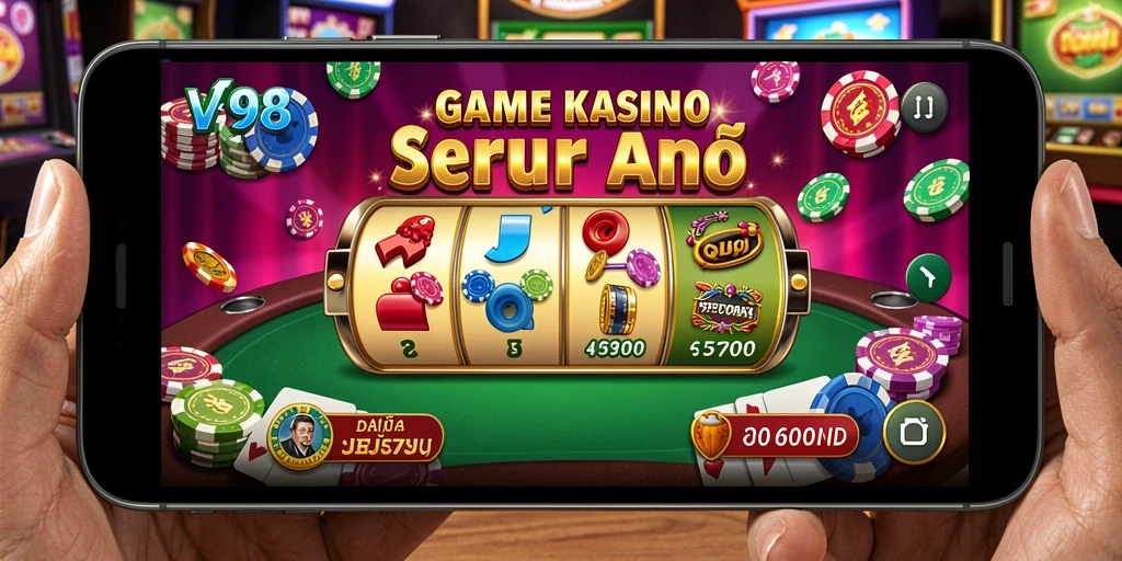 Tampilan gameplay V98 yang menarik dan mendebarkan dalam permainan Kasino.