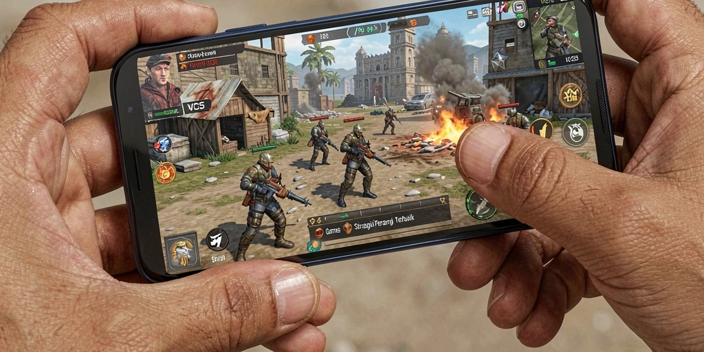 Tampilan gameplay VC55 dengan strategi perang yang seru.