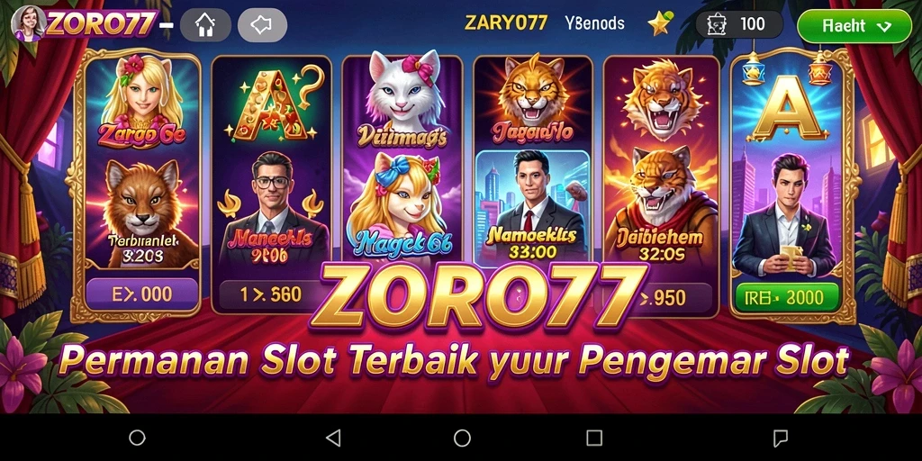 Gameplay ZORO77 dengan grafik slot yang memukau dan interaktif.